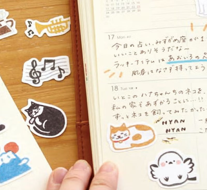 Furukawa Shiko Washi Flake Stickers - Shiba Inu
