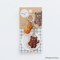 Furukawa Shiko x Kogumaitan Café Acrylic Double Key Chain Kumamusuru view 3