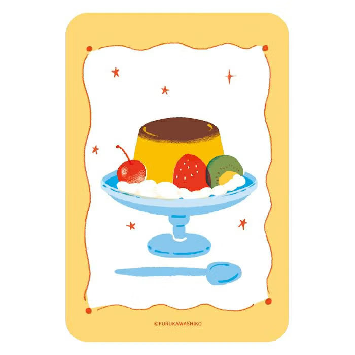 Furukawa Shiko x Hontowatashi Clear Bookmark Retro Pudding