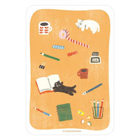 Furukawa Shiko x Hontowatashi Clear Bookmark Stationery and Cat view 2