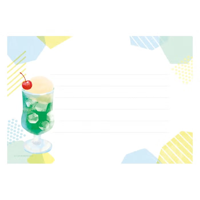 Furukawa Shiko Translucent Mino Washi Letter Set Melon Cream Soda