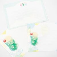 Furukawa Shiko Translucent Mino Washi Letter Set Melon Cream Soda view 6