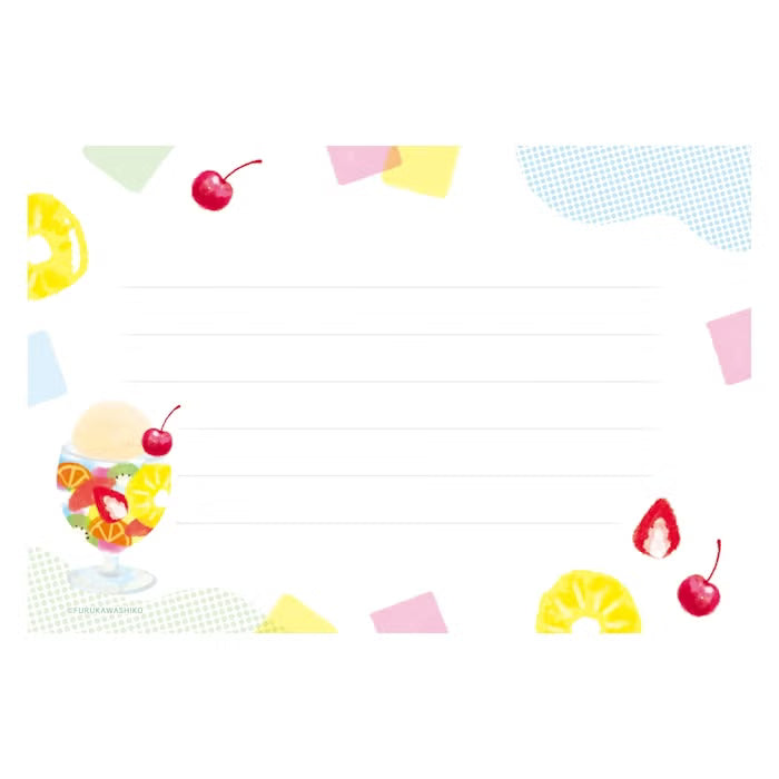 Furukawa Shiko Translucent Mino Washi Letter Set Fruit Punch