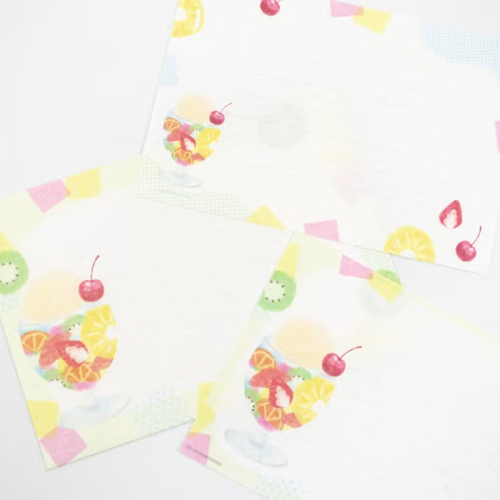 Furukawa Shiko Translucent Mino Washi Letter Set Fruit Punch
