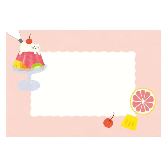 Furukawa Shiko Translucent Mino Washi Letter Set Soda Cat