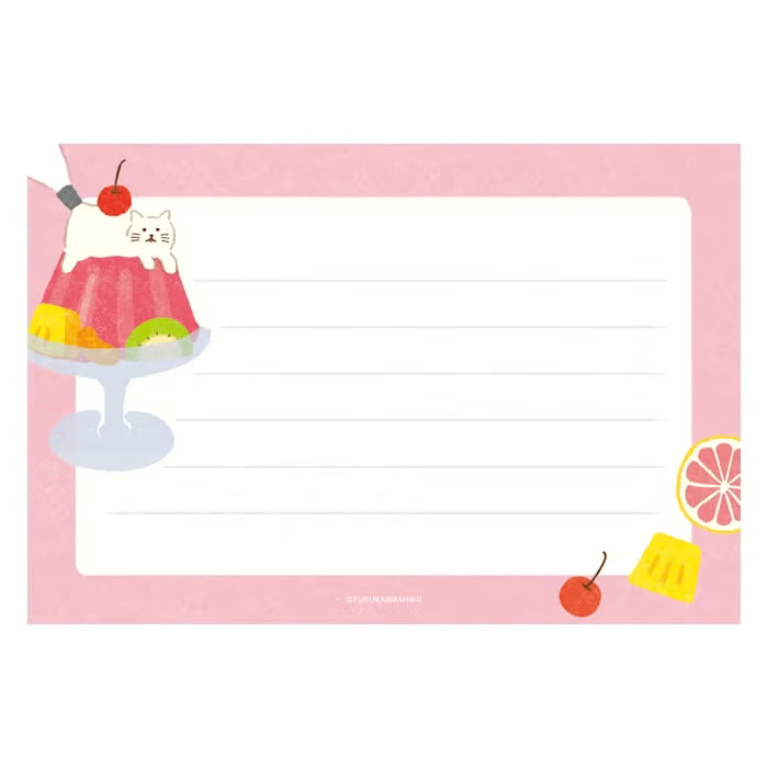Furukawa Shiko Translucent Mino Washi Letter Set Soda Cat