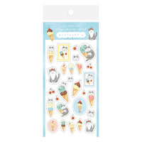 Furukawa Shiko Clear Sticker Cat and Ice Cream view 1