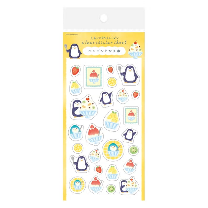 Furukawa Shiko Clear Sticker Penguin and Shaved Ice