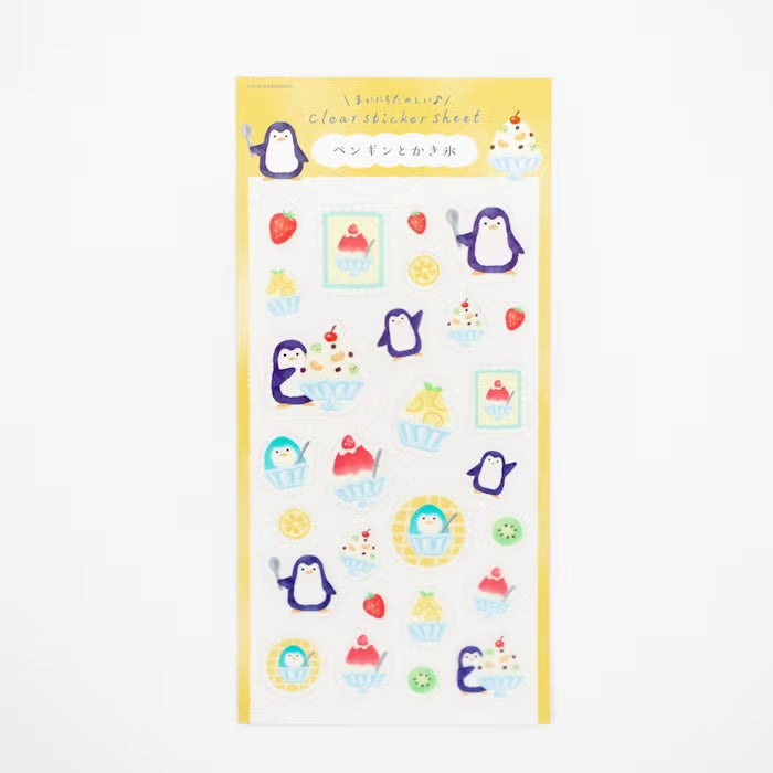 Furukawa Shiko Clear Sticker Penguin and Shaved Ice