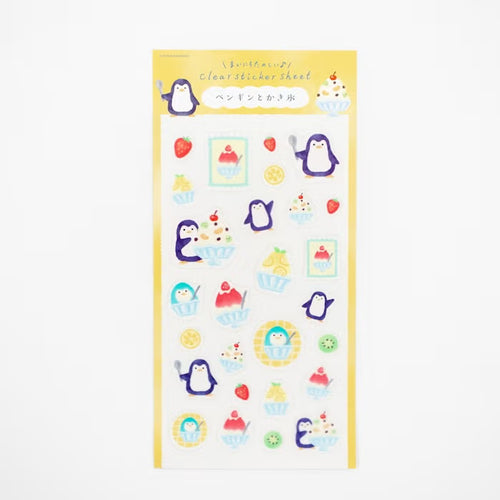 Furukawa Shiko Clear Sticker Penguin and Shaved Ice