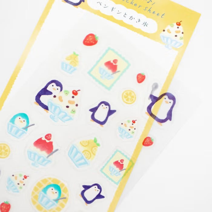 Furukawa Shiko Clear Sticker Penguin and Shaved Ice