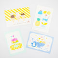 Furukawa Shiko x Retro Printing JAM Postcards Set - Cat and Ice Cream I Penguin and Shaved Ice I Jelly Kitten