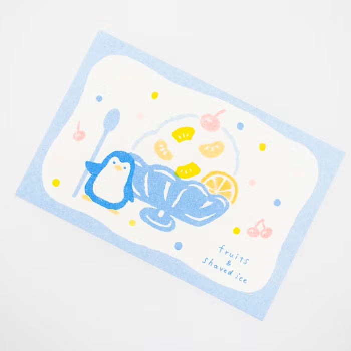 Furukawa Shiko x Retro Printing JAM Postcards Set - Cat and Ice Cream I Penguin and Shaved Ice I Jelly Kitten