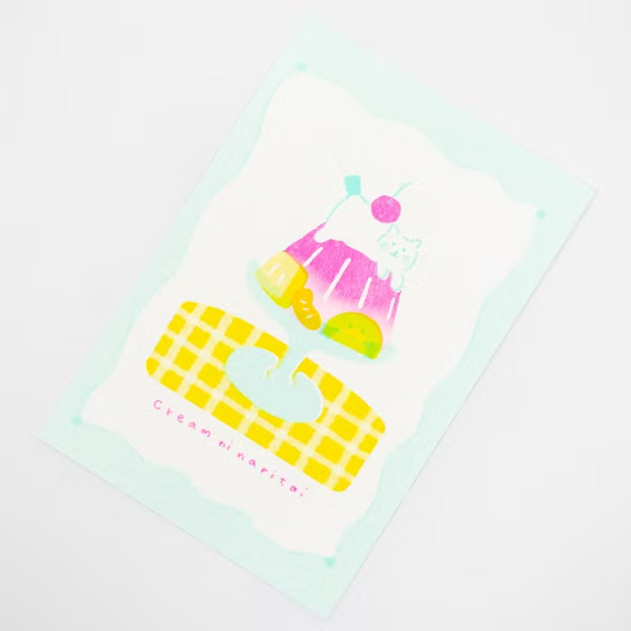 Furukawa Shiko x Retro Printing JAM Postcards Set - Cat and Ice Cream I Penguin and Shaved Ice I Jelly Kitten