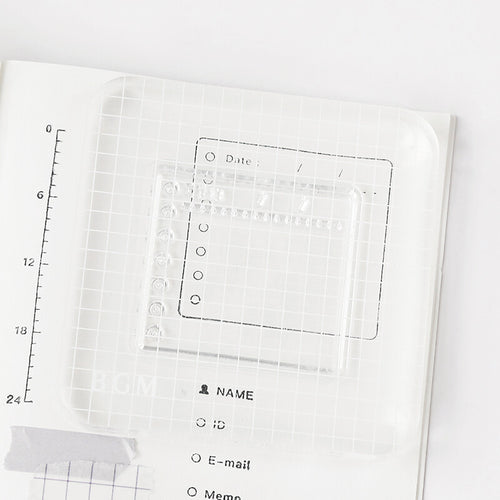 BGM Clear Stamp Acrylic Block Large Grid