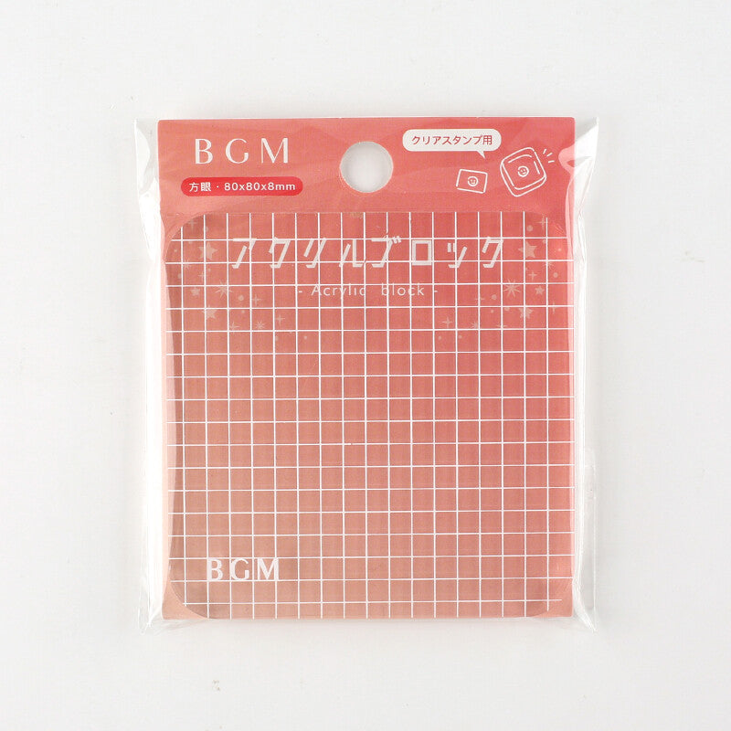 BGM Clear Stamp Acrylic Block Large Grid