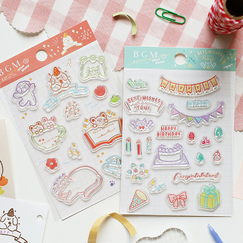 BGM Clear Stamp Fluffy Land