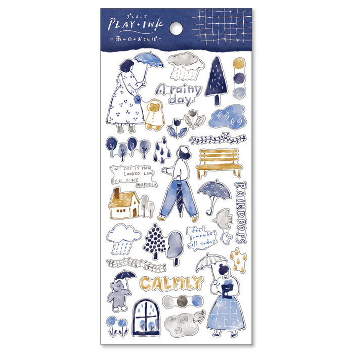 Mind Wave Play-Ink Rainy Day Stroll Stickers