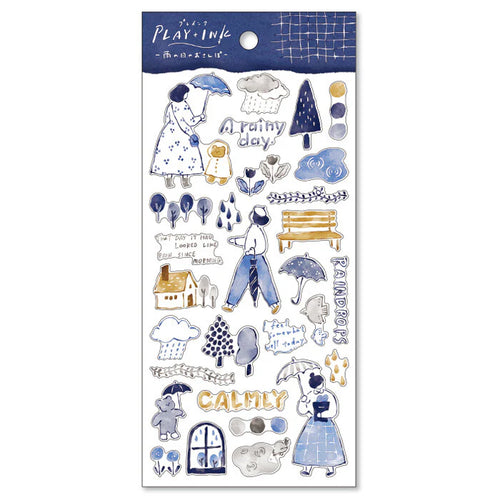 Mind Wave Play-Ink Rainy Day Stroll Stickers
