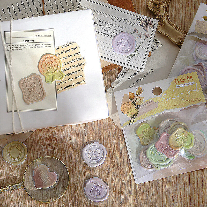 BGM Sealing Stickers Colorful Yellow