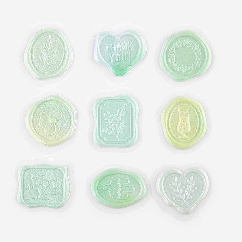 BGM Sealing Stickers Colorful Green