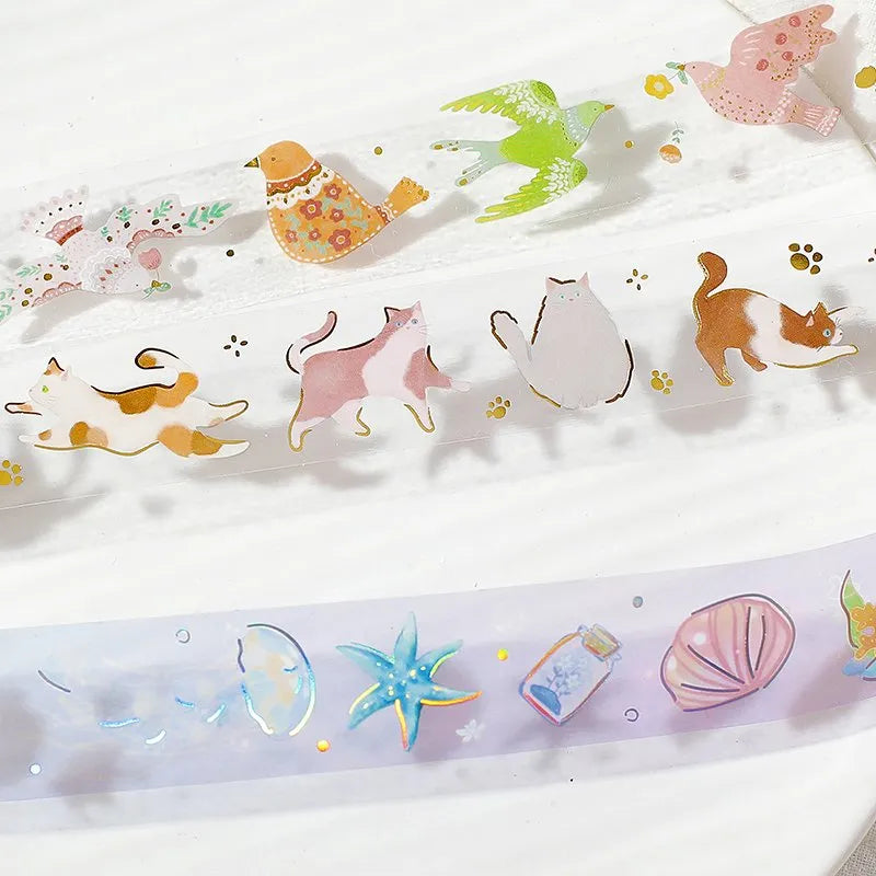 BGM Clear Tape Foil Stamped Life Ocean