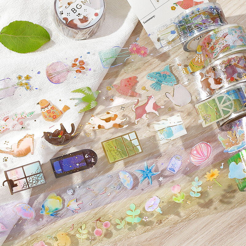 BGM Clear Tape Foil Stamped Life Ocean