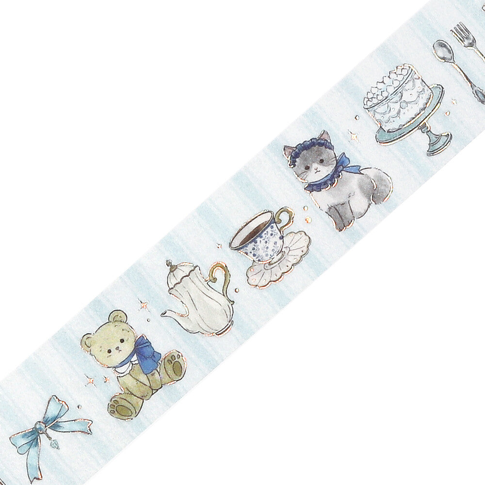 BGM Masking Tape Foil Stamped Fairytale Party - Tea Time