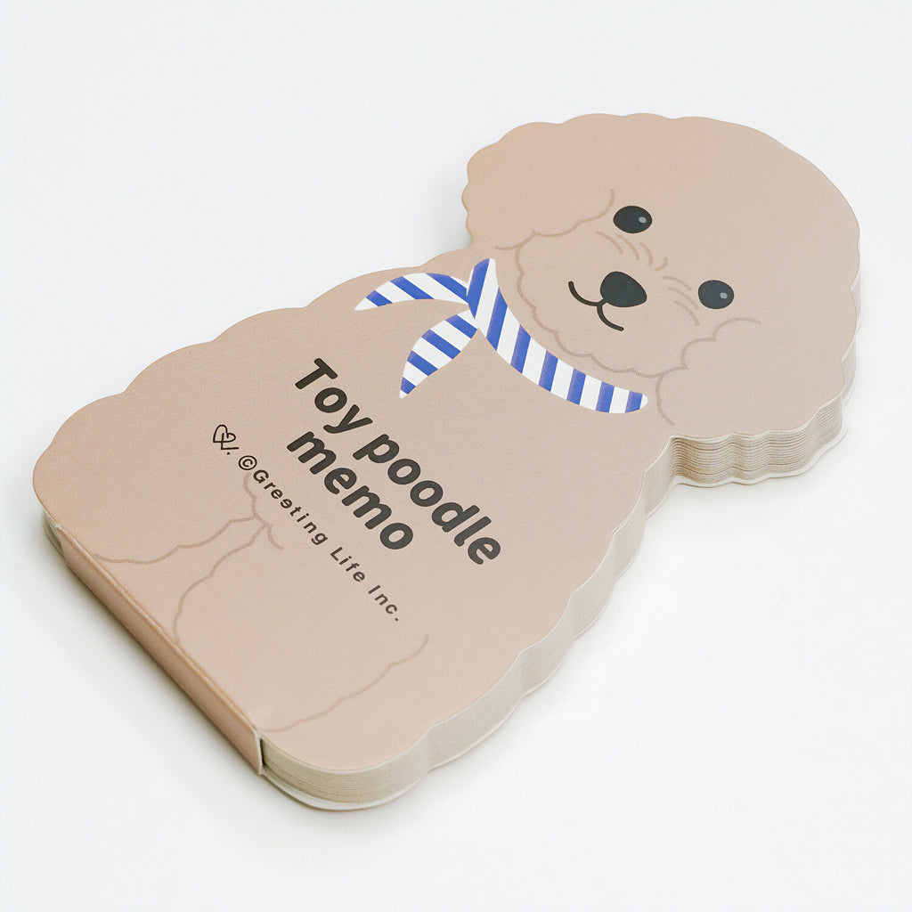 Greeting Life Animal Die-Cut Memo: Poodle