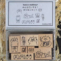 Hanco Makkey+ Ojineko Rubber Stamp Set 2026 view 2