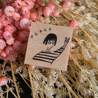 MA7stamp Rubber Stamp Fumiko - Peace view 1
