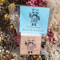 Donna & Bambina Rubber Stamp - Cat in Cafe de Chats Apron view 1