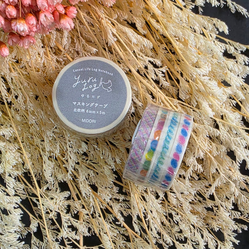 Midori Yuru Log Masking Tape 6mm - Watercolor