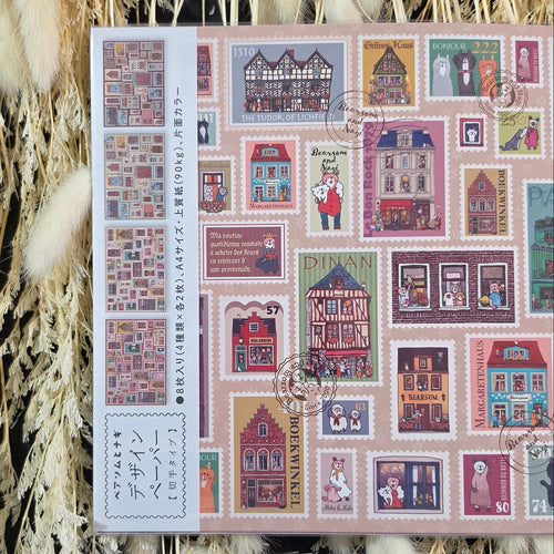 Bearsom and Nagi Design Paper - Stamp Edition