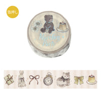 BGM Masking Tape Foil Stamped Fairytale Party - Milk Tea view 1