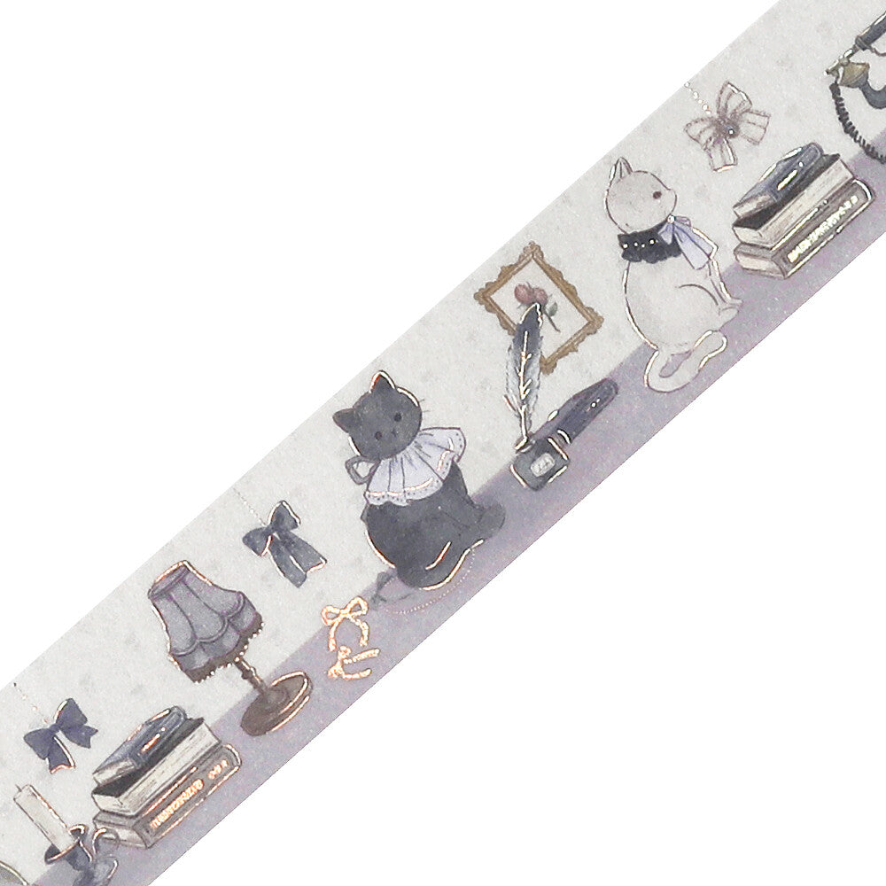 BGM Masking Tape Foil Stamped Fairytale Party - Silver Gray