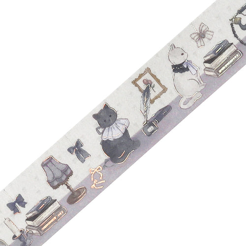 BGM Masking Tape Foil Stamped Fairytale Party - Silver Gray