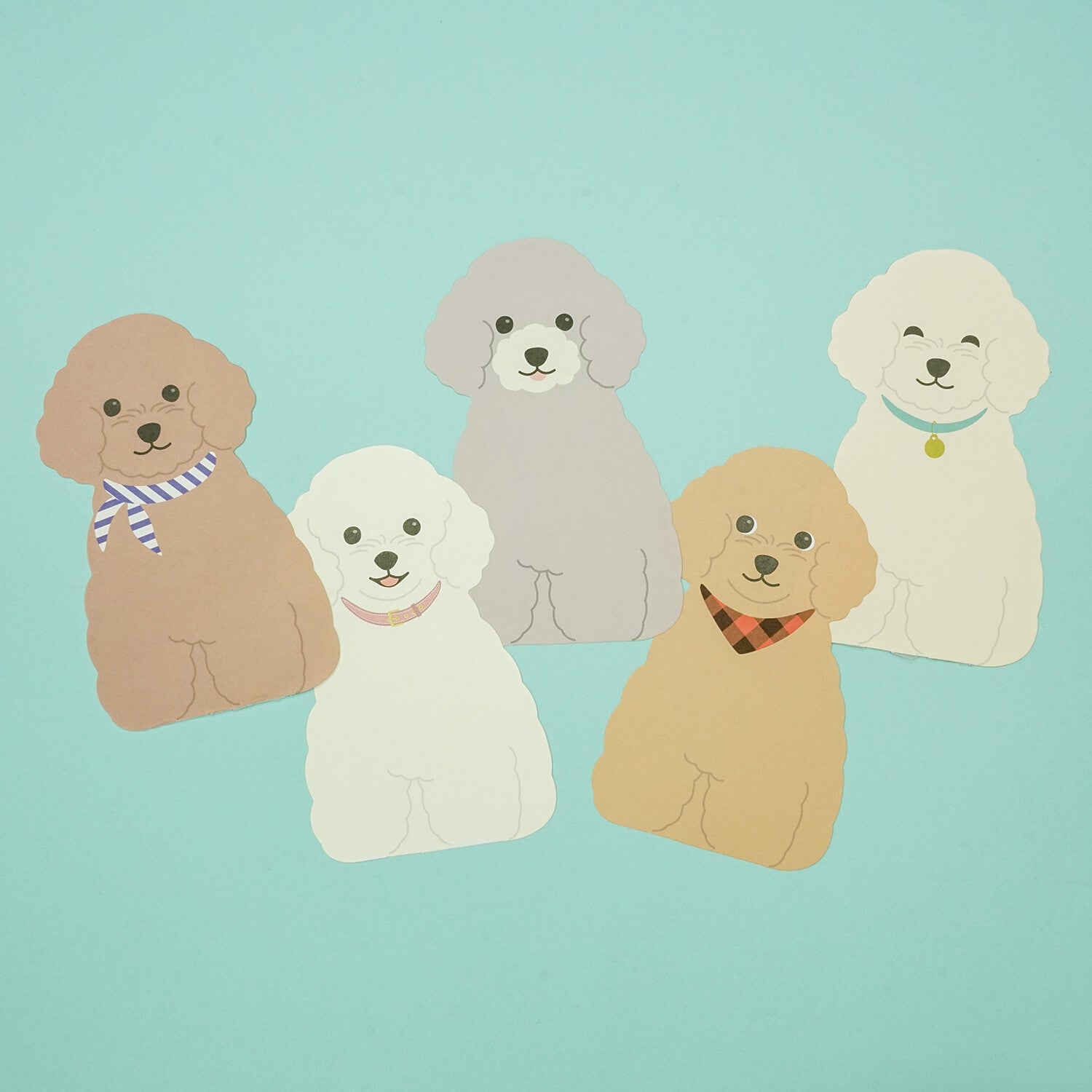 Greeting Life Animal Die-Cut Memo: Poodle