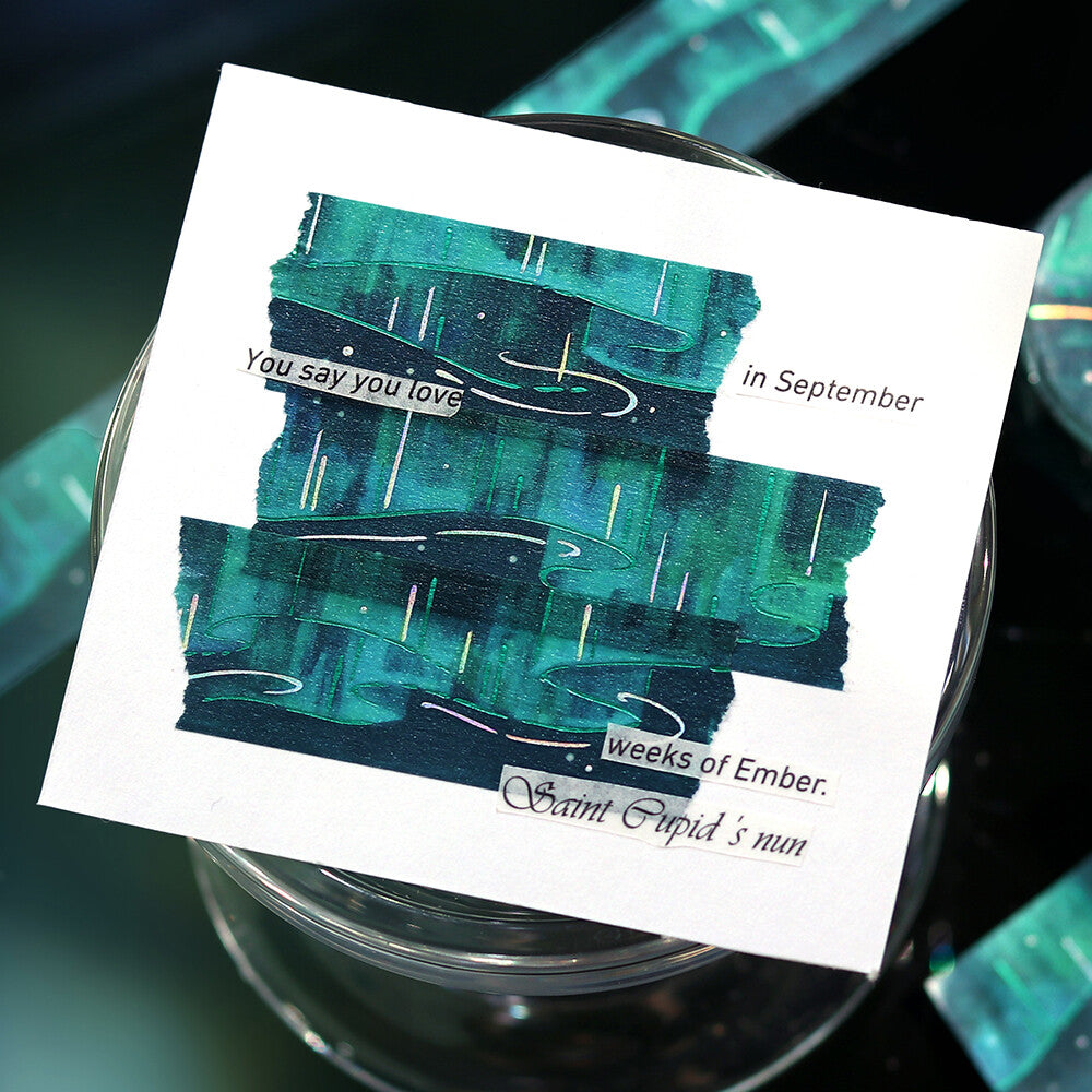 BGM Masking Tape Double Foil Stamped Sky Encyclopedia - Aurora