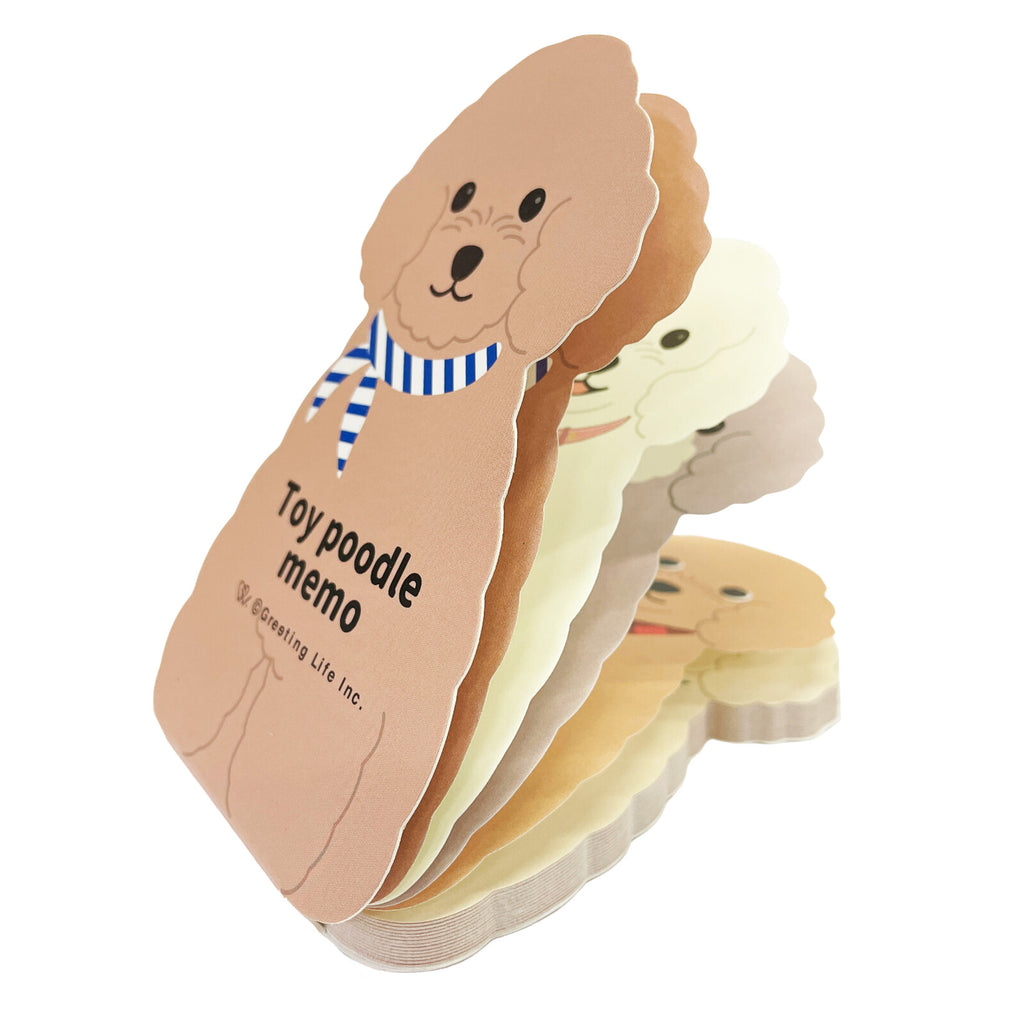 Greeting Life Animal Die-Cut Memo: Poodle