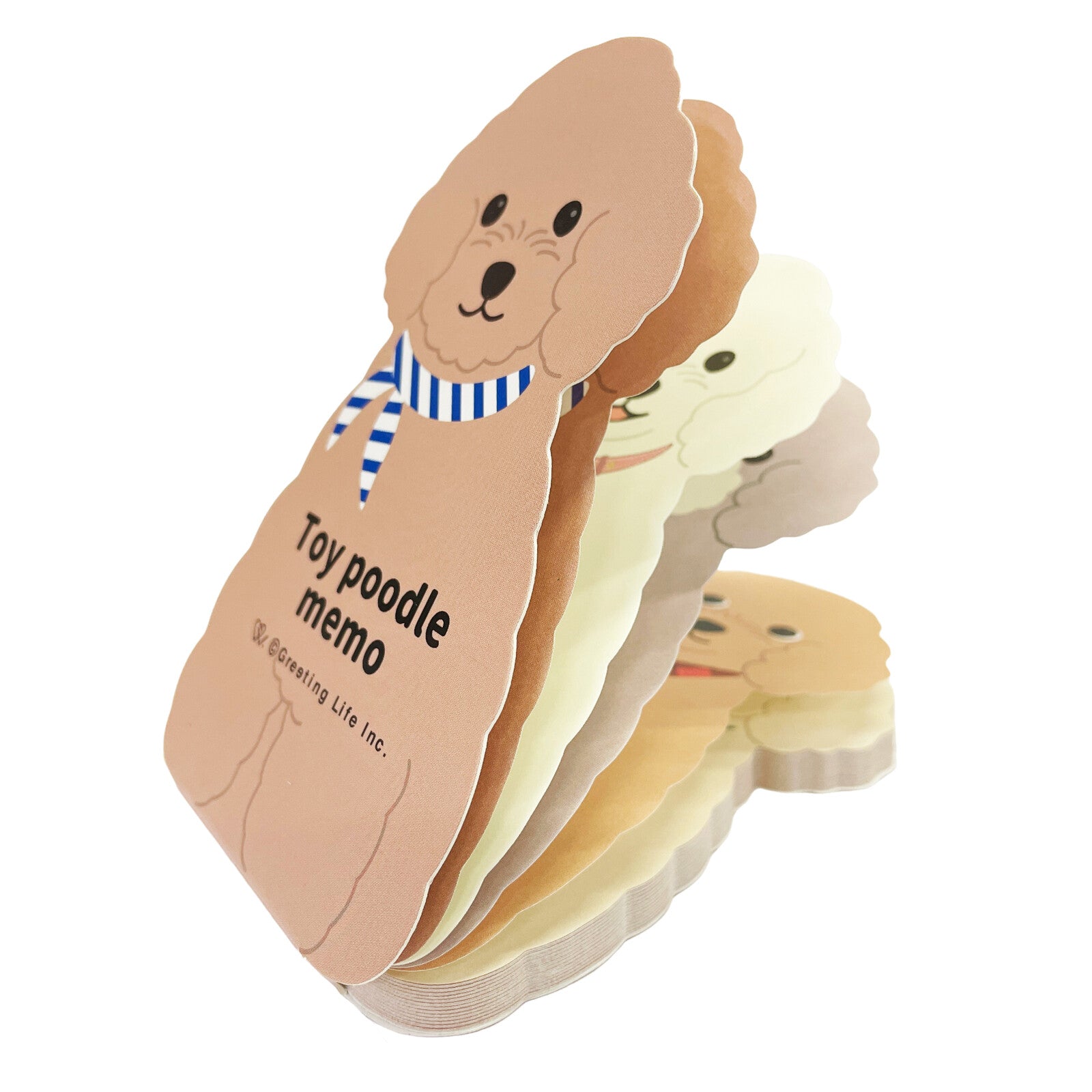 Greeting Life Animal Die-Cut Memo: Poodle