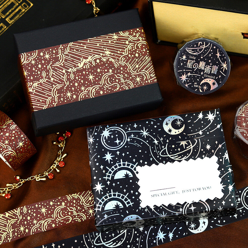BGM Masking Tape Foil Stamped Book of Star Magic - Darkness