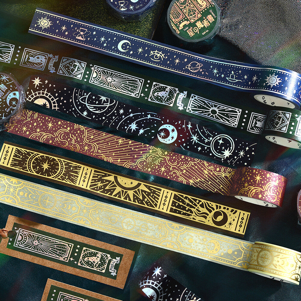 BGM Masking Tape Foil Stamped Book of Star Magic - Darkness