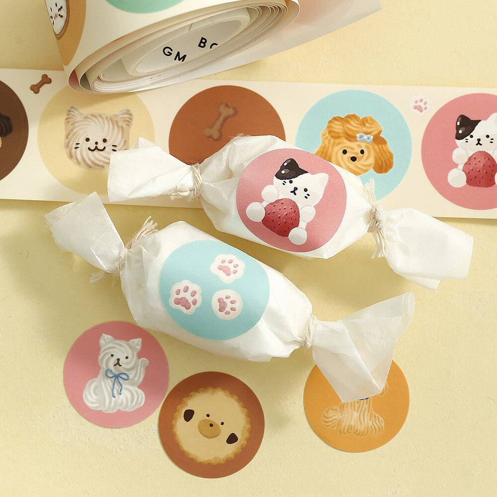 BGM Round Stickers - Fluffy Animals