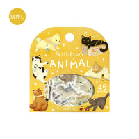 BGM Washi Flake Stickers Petit Story - Animal view 1