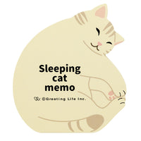 Greeting Life Animal Die-Cut Memo: Sleeping Cat view 1