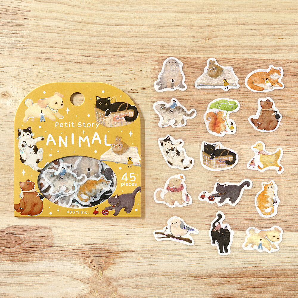 BGM Washi Flake Stickers Petit Story - Animal