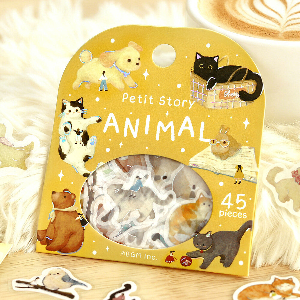 BGM Washi Flake Stickers Petit Story - Animal