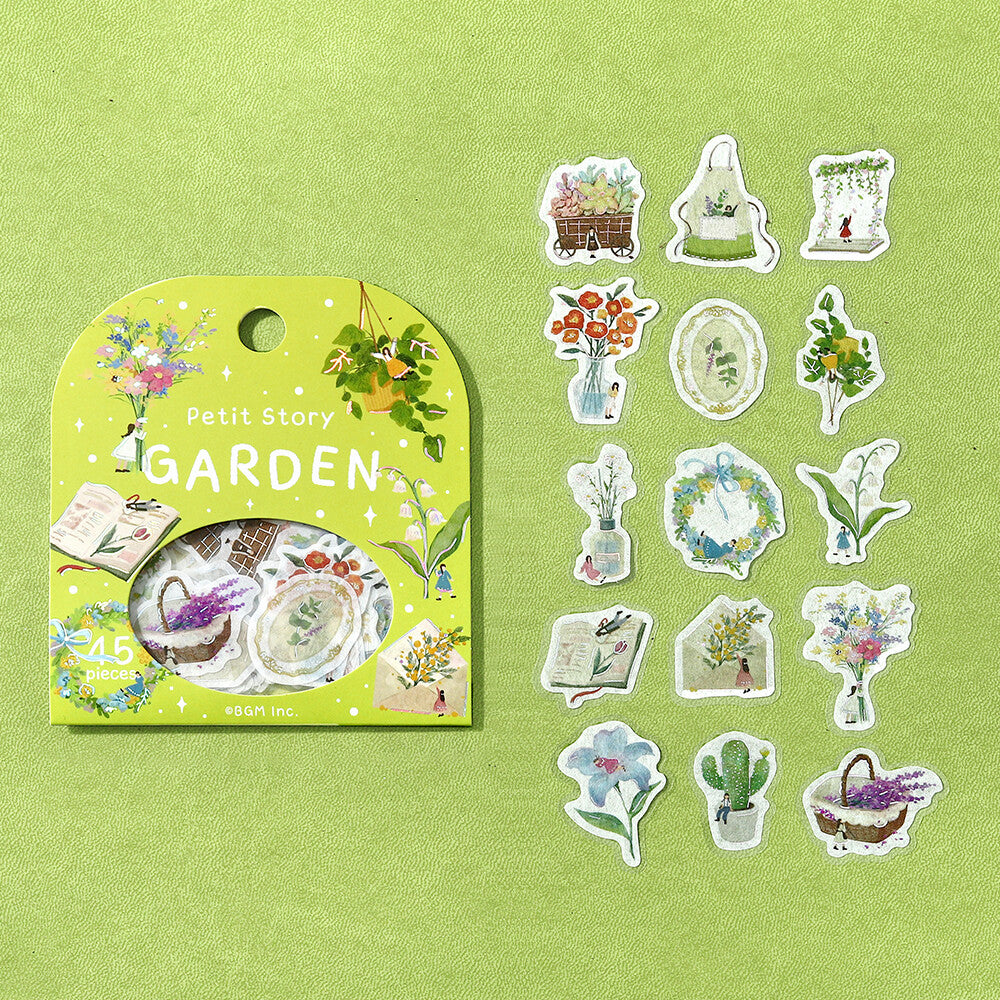 BGM Washi Flake Stickers Petit Story - Garden