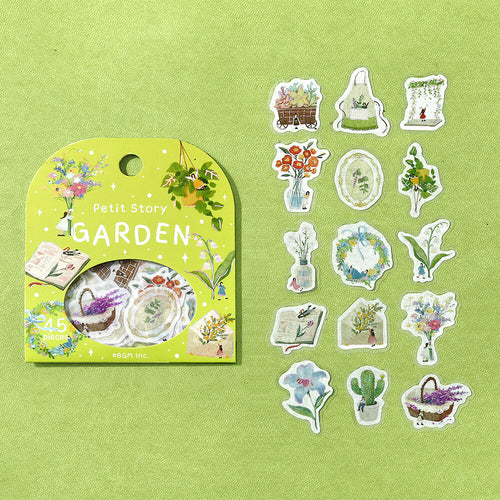 BGM Washi Flake Stickers Petit Story - Garden